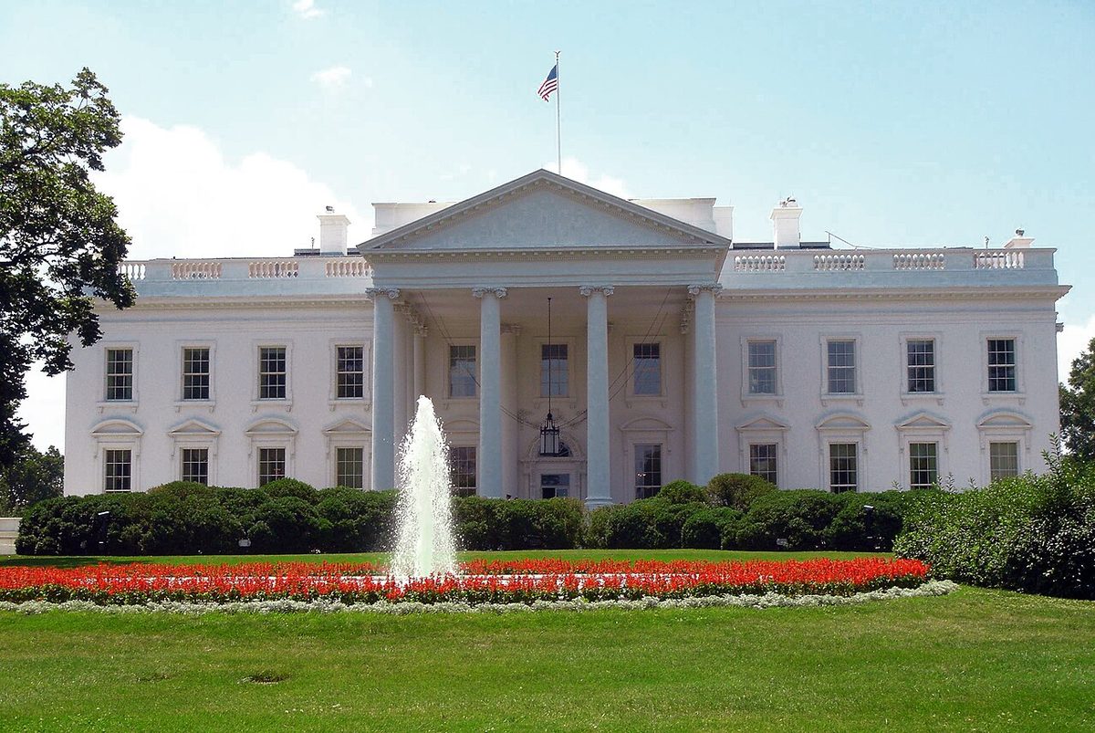 The north front of the White House.